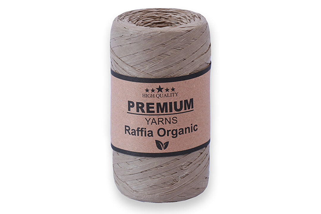 Premium Yarn Raffia Organic, 15 colors, 5.2 oz / 251 yards