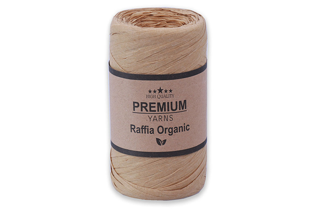 Premium Yarn Raffia Organic, 15 colors, 5.2 oz / 251 yards