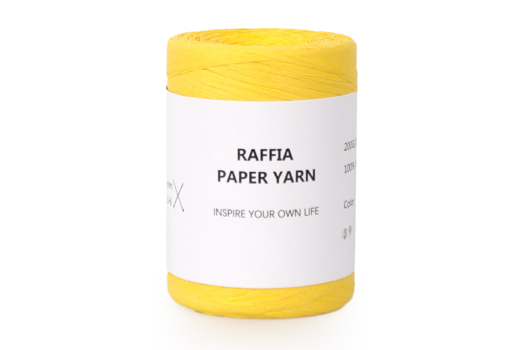 Paper Raffia Yarn, 6 Colors, 100% Paper Fiber, 7 oz / 262 yards