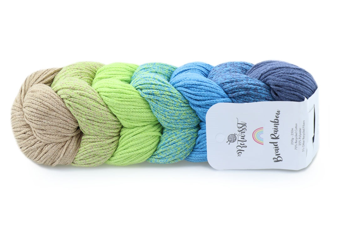 ReTwisst Braid Rainbow, 12 colors, 8.8 oz / 273 yards