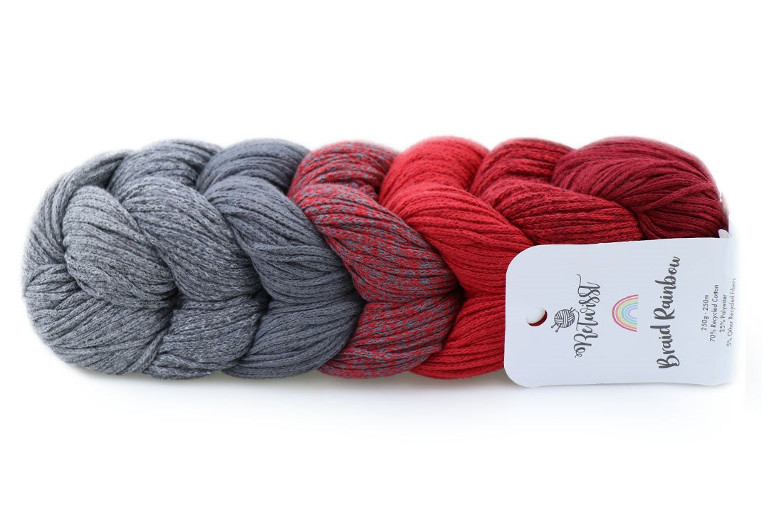 ReTwisst Braid Rainbow, 12 colors, 8.8 oz / 273 yards