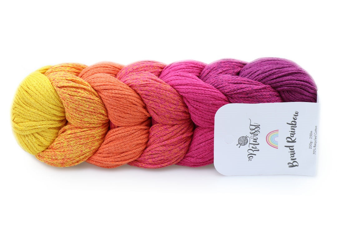 ReTwisst Braid Rainbow, 12 colors, 8.8 oz / 273 yards