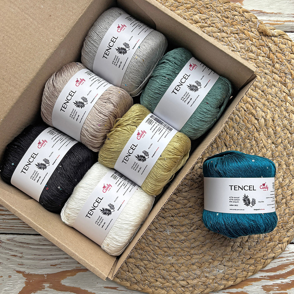 Candy-Yarn Tencel, 13 colors, 1.76 oz / 197 yds