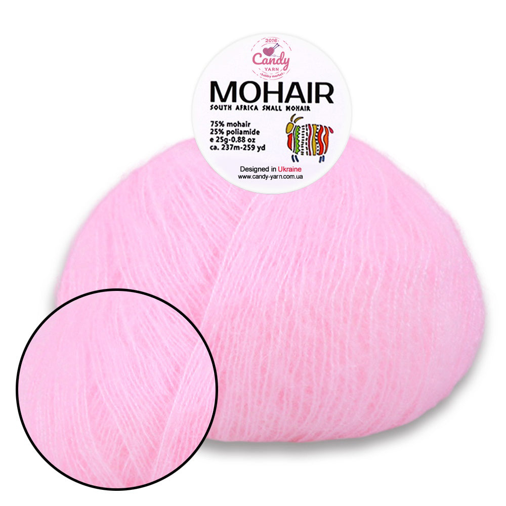 Candy-Yarn Mohair, 10 colors, 0.99 oz / 259 yards