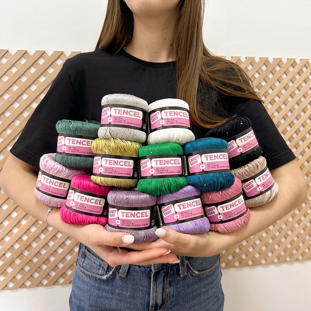 Candy-Yarn Tencel, 13 colors, 1.41 oz / 218 yds
