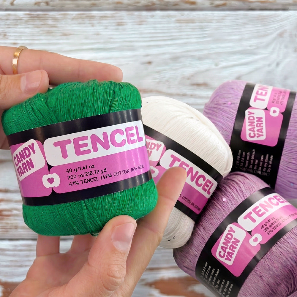 Candy-Yarn Tencel, 13 colors, 1.41 oz / 218 yds