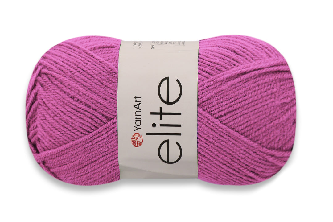 YarnArt Elite Soft Acrylic Yarn, 45 Colors, 3.5 oz / 330 yds