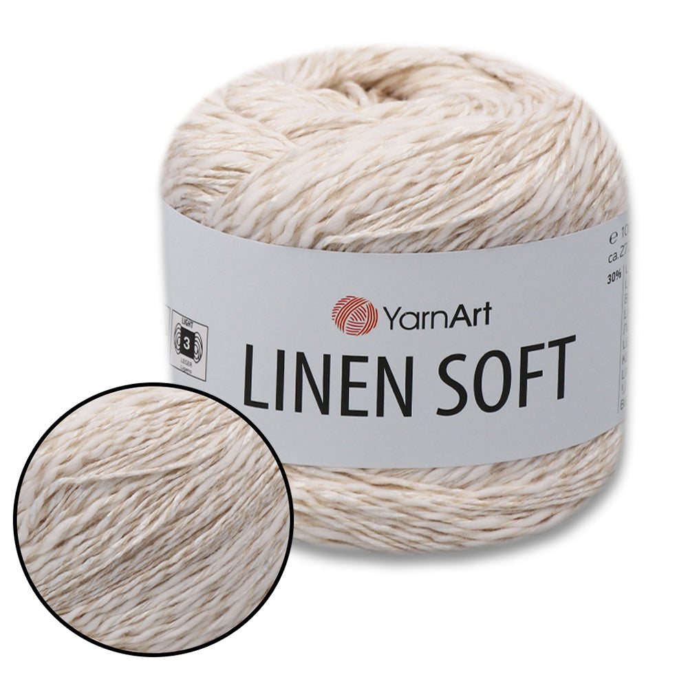 YarnArt Linen Soft, 22 Colors, 3.52 oz / 297 yds