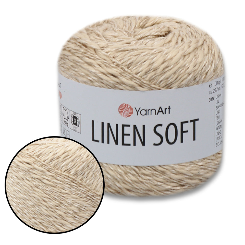 YarnArt Linen Soft, 22 Colors, 3.52 oz / 297 yds