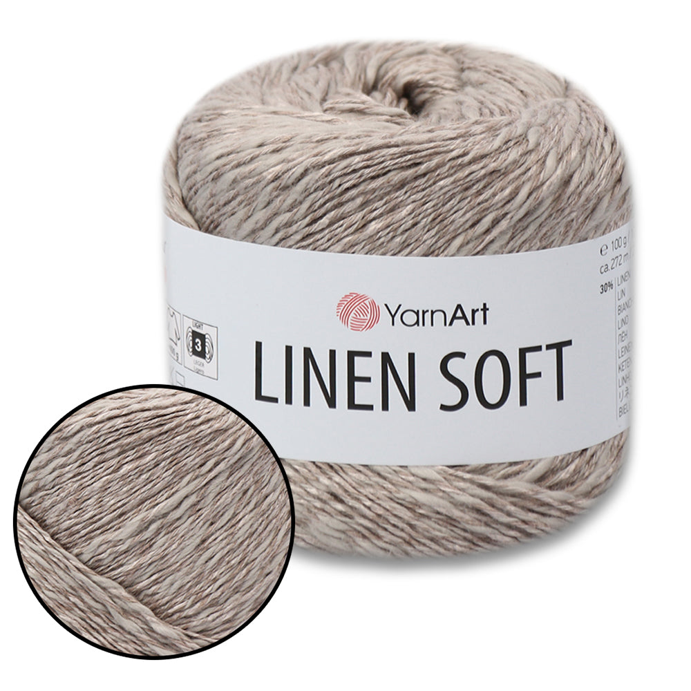 YarnArt Linen Soft, 22 Colors, 3.52 oz / 297 yds