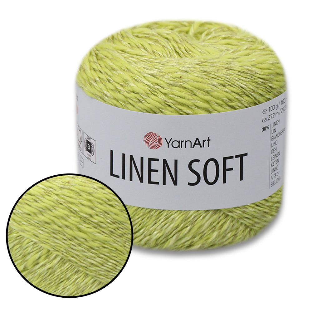YarnArt Linen Soft, 22 Colors, 3.52 oz / 297 yds