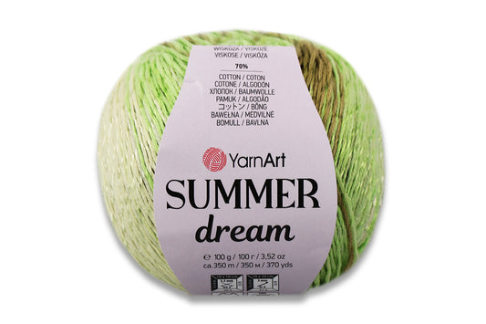 YarnArt Summer Dream, 11 Colors, 3.52 oz / 370 Yds