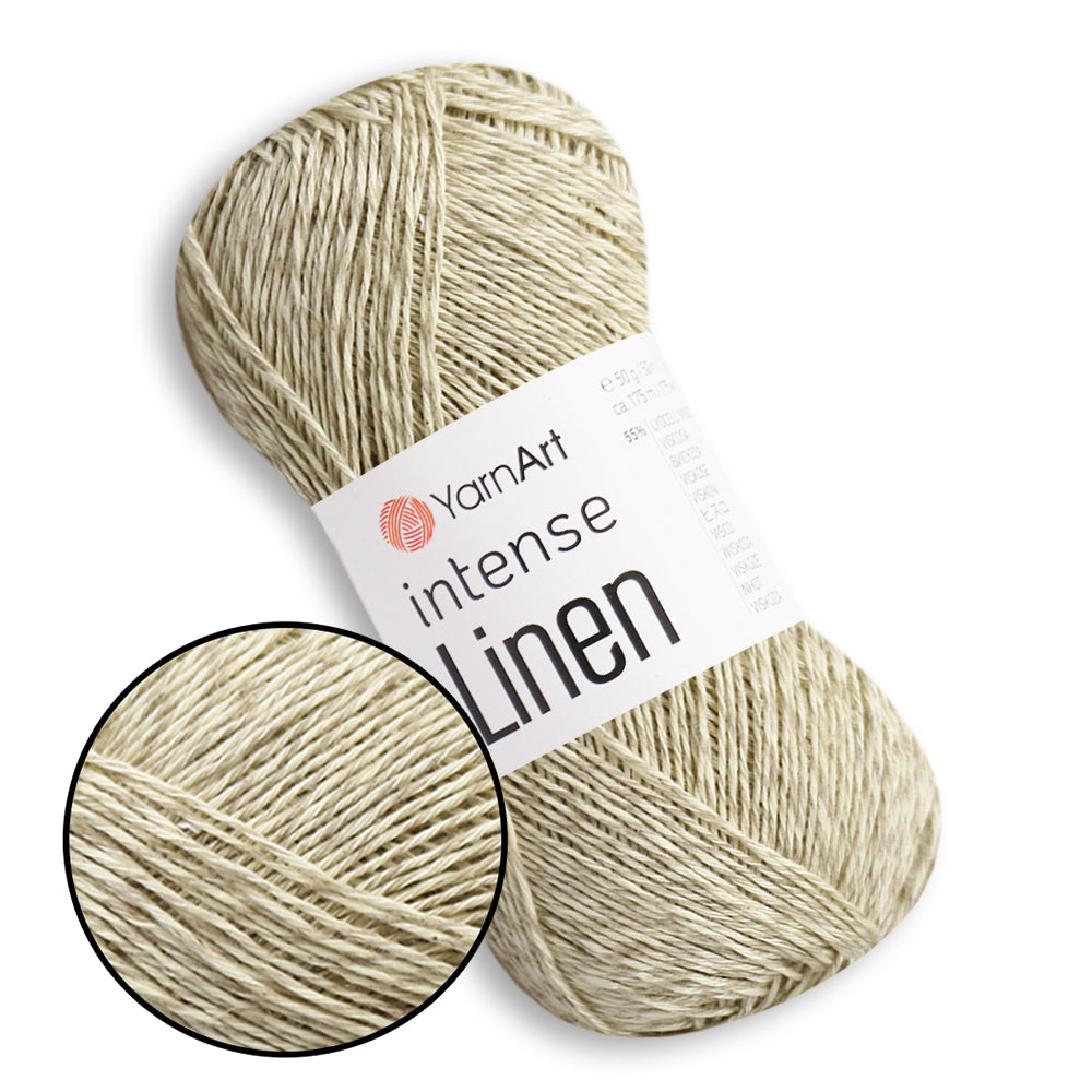 YarnArt Intense Linen Yarn – 15 Colors | Linen Lyocell Blend for