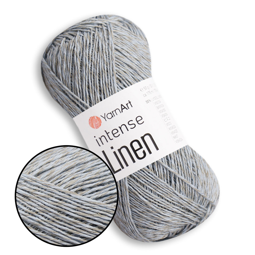 YarnArt Intense Linen Yarn – 15 Colors | Linen Lyocell Blend for