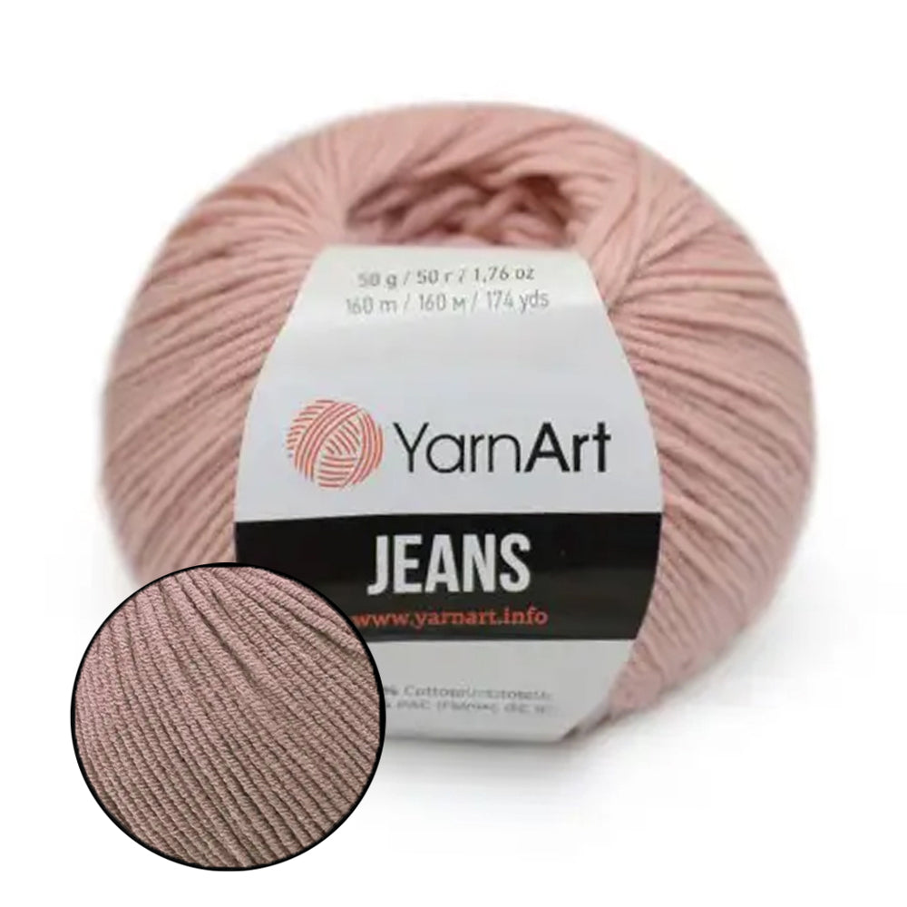 YarnArt Jeans, 62 colors, 1.75 oz / 174 yds