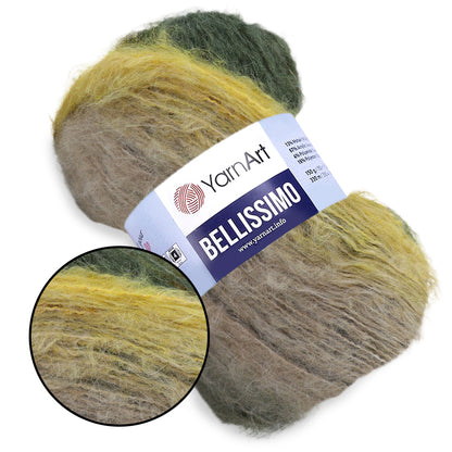 YarnArt Bellissimo, Mohair Yarn, 17 Colors, 5.29 oz / 360 yards