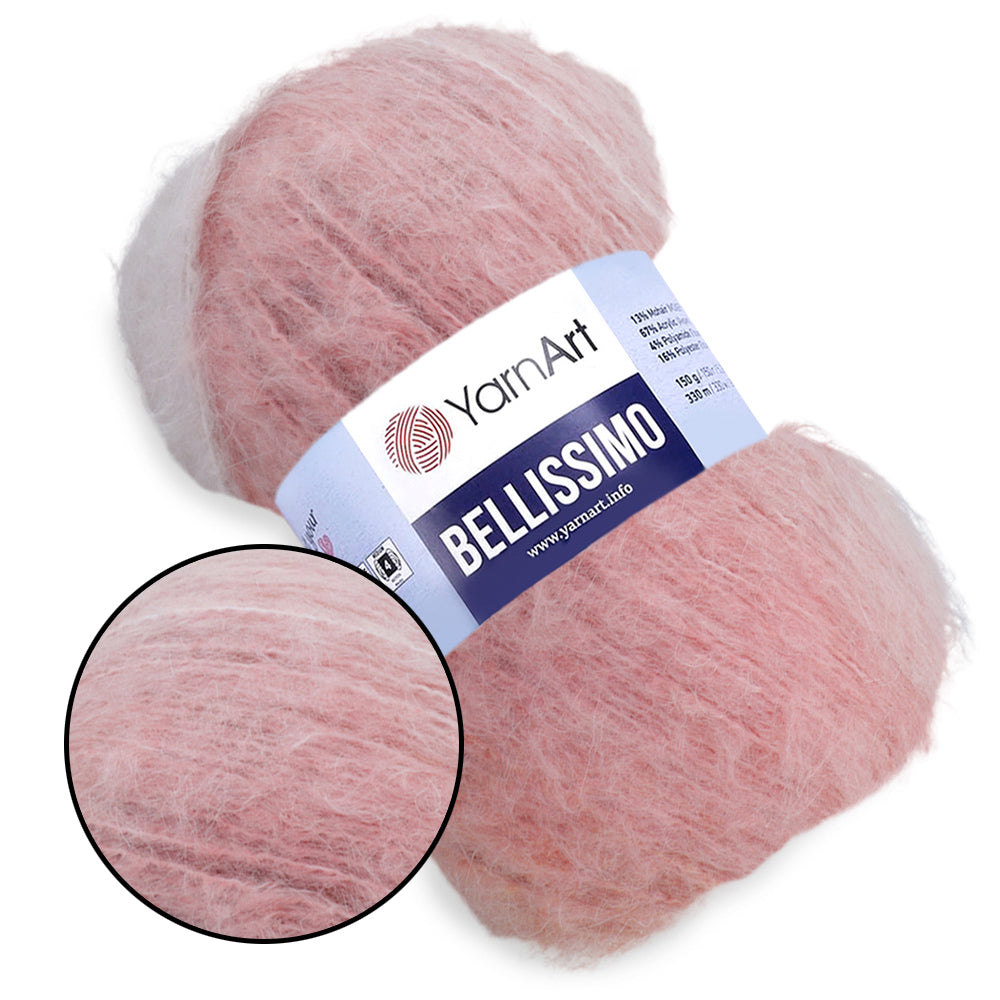 YarnArt Bellissimo, Mohair Yarn, 17 Colors, 5.29 oz / 360 yards