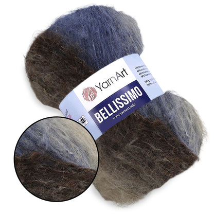 YarnArt Bellissimo, Mohair Yarn, 17 Colors, 5.29 oz / 360 yards