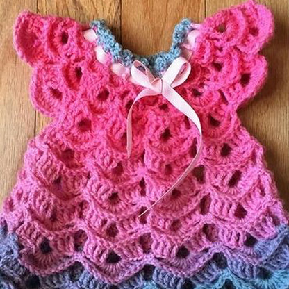 YarnArt Bouquet - Multicolor gradient yarn cake with flower accent