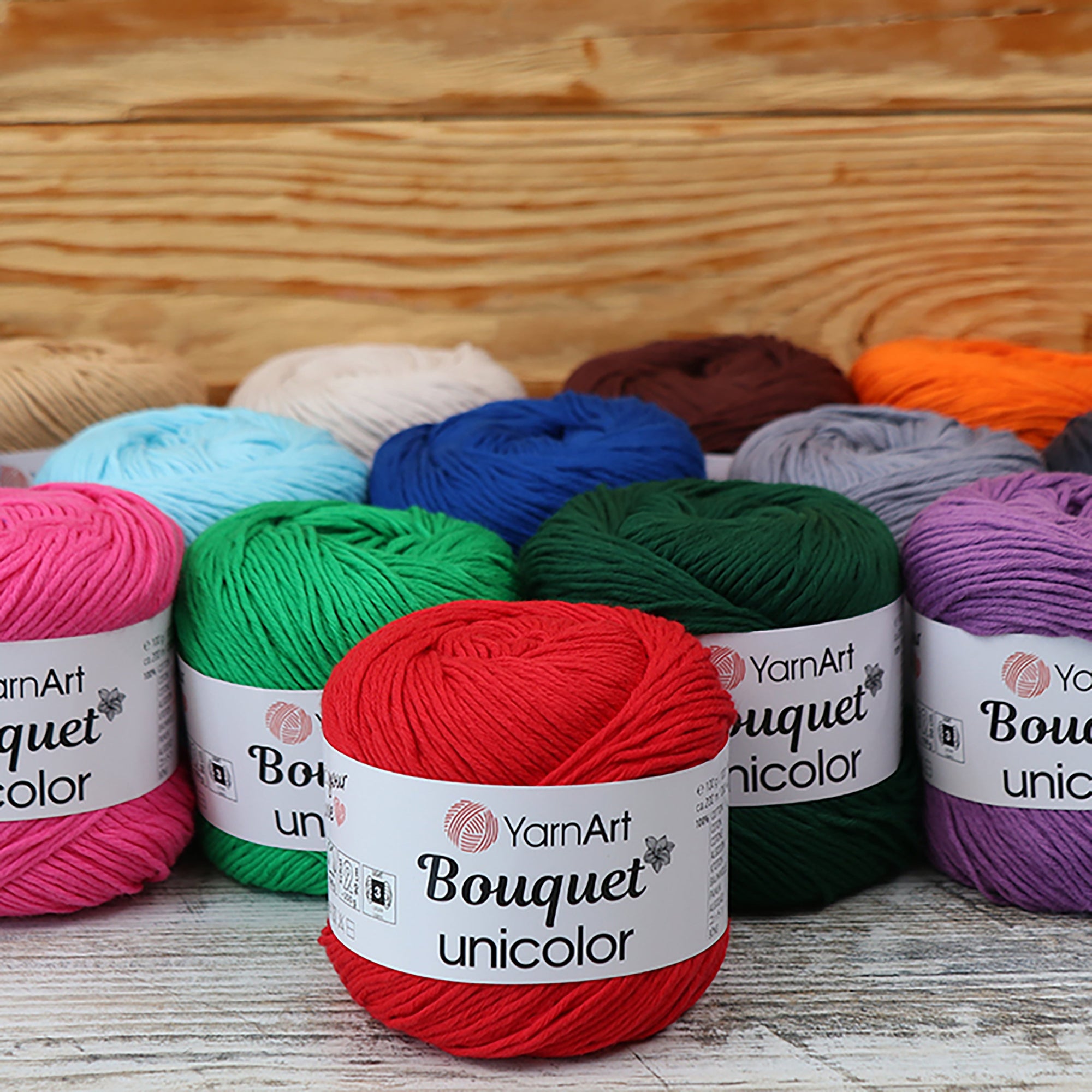 YarnArt Bouquet Unicolor, 27 colors, 3.5 oz / 218 yds