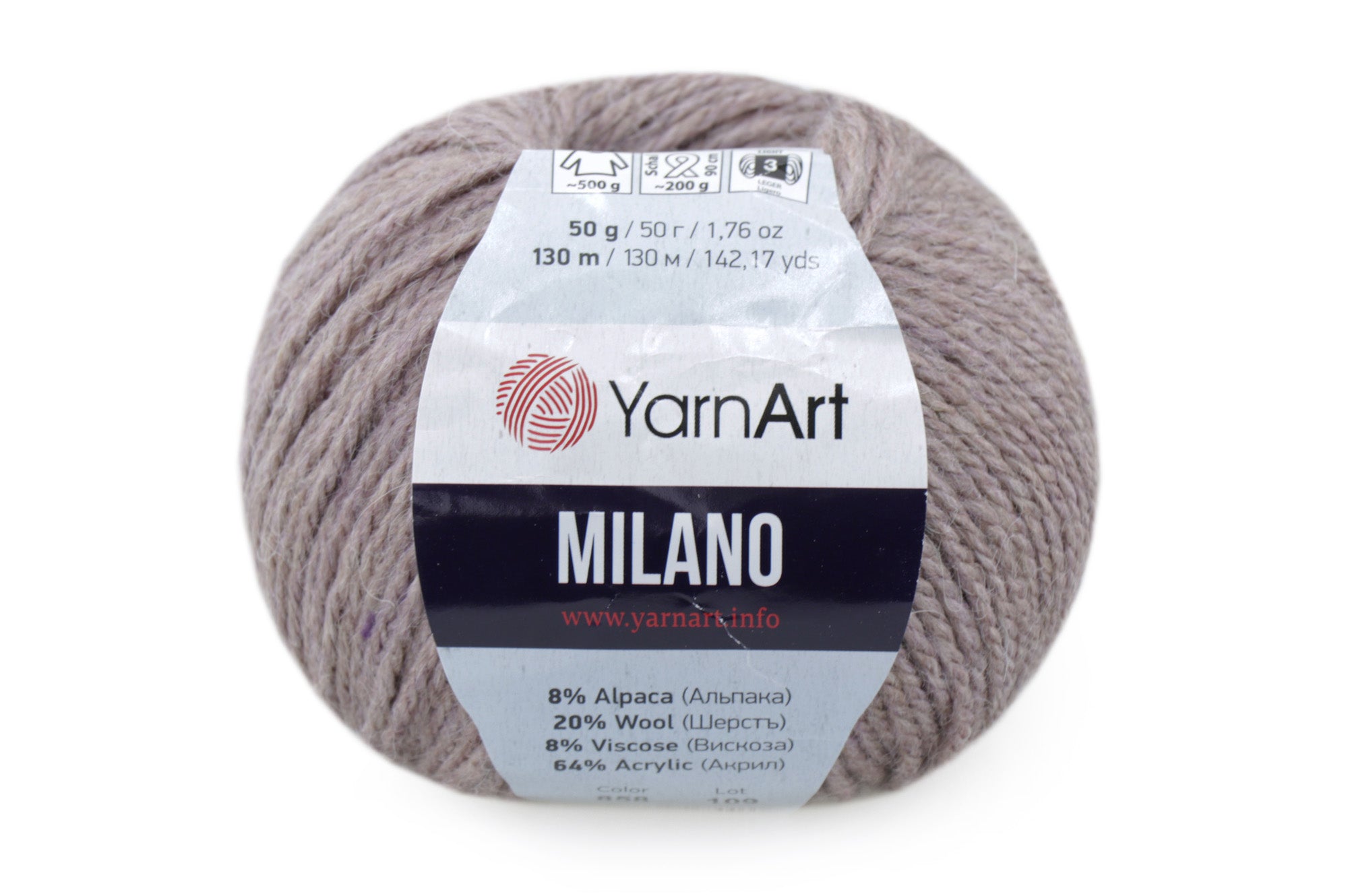 Yarnart Milano, 17 colors, 1.76 oz / 142 yards