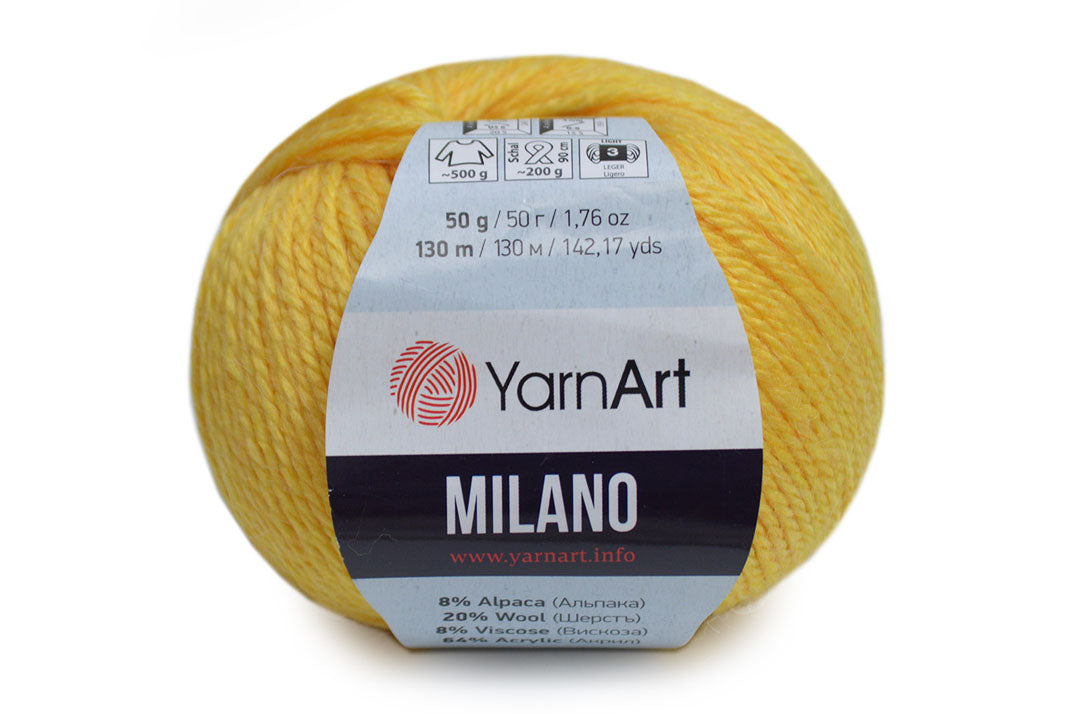 Yarnart Milano, 17 Colors, 1.76 oz / 142.17 yards
