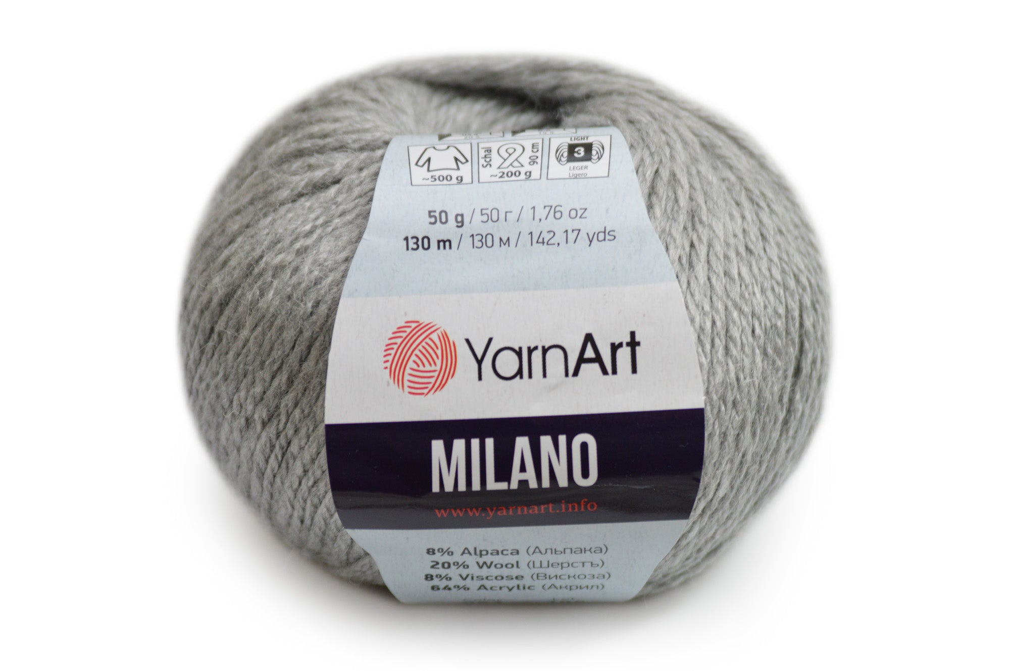 Yarnart Milano, 17 colors, 1.76 oz / 142 yards