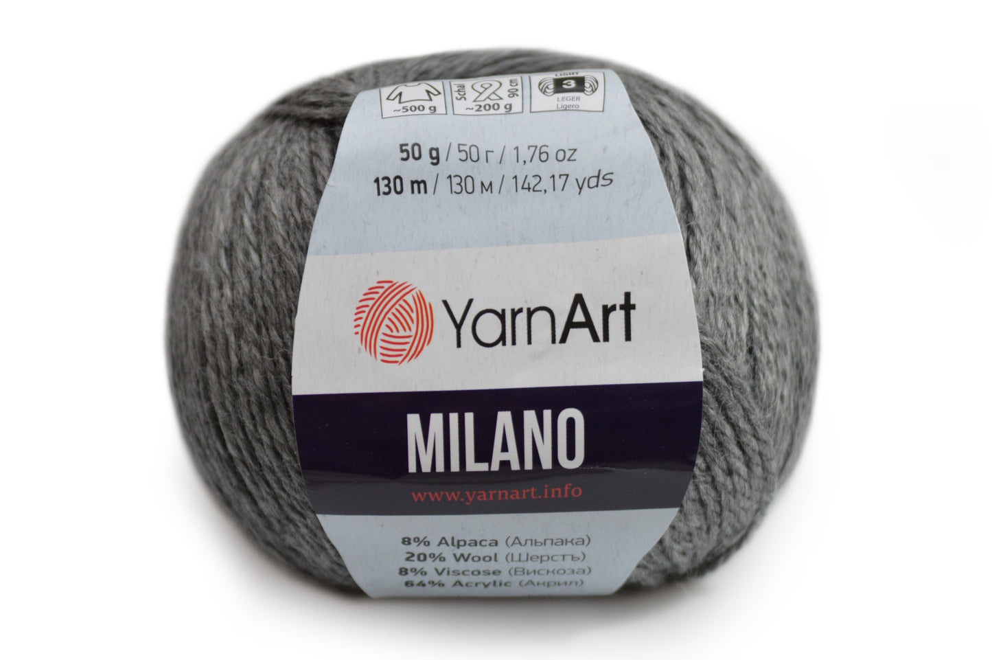 Yarnart Milano, 17 Colors, 1.76 oz / 142.17 yards
