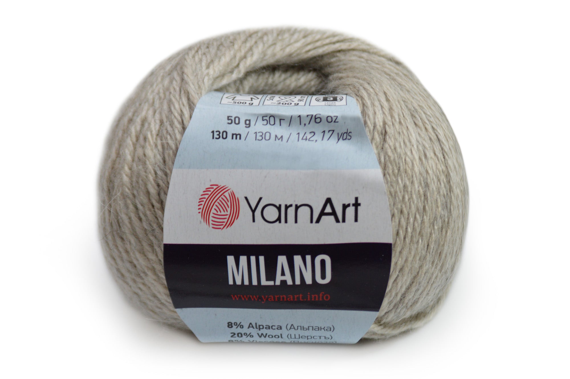 Yarnart Milano, 17 colors, 1.76 oz / 142 yards