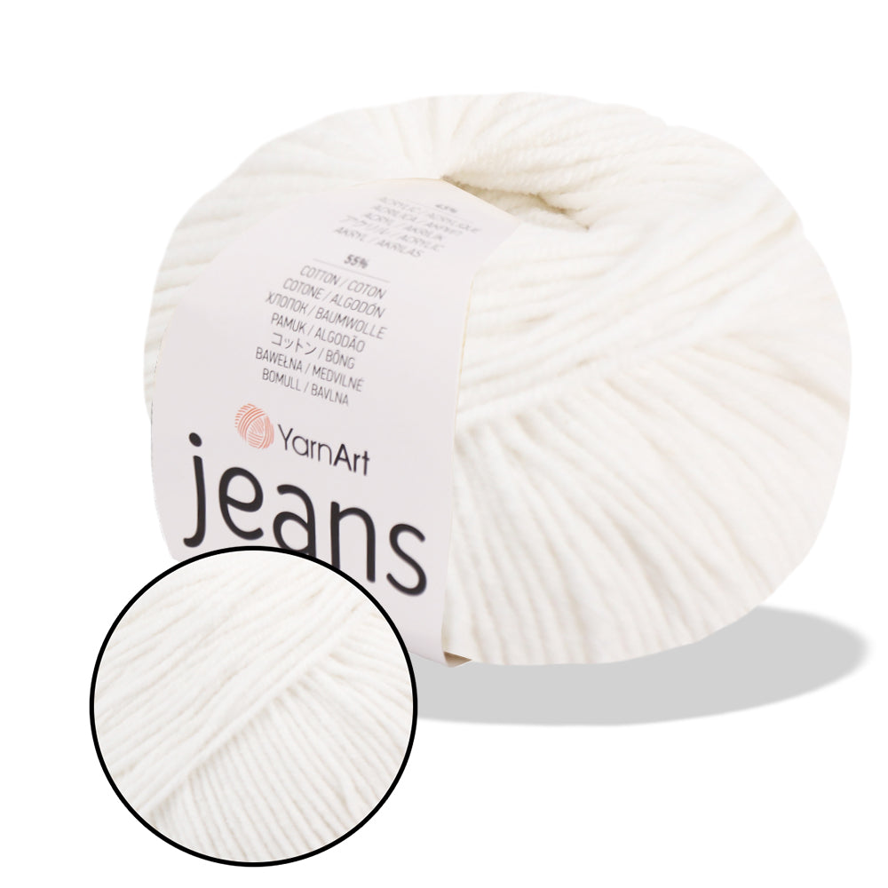 YarnArt Jeans, 62 colors, 1.75 oz / 174 yds