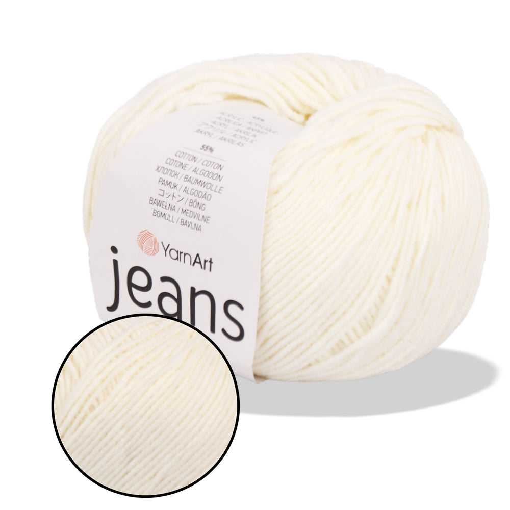 YarnArt Jeans, 62 colors, 1.75 oz / 174 yds
