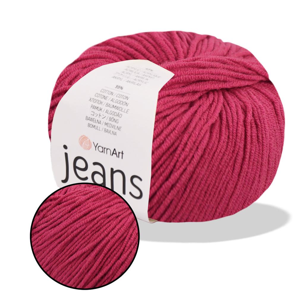 YarnArt Jeans, 62 colors, 1.75 oz / 174 yds