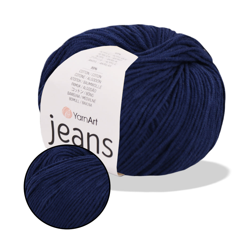 YarnArt Jeans, 62 colors, 1.75 oz / 174 yds