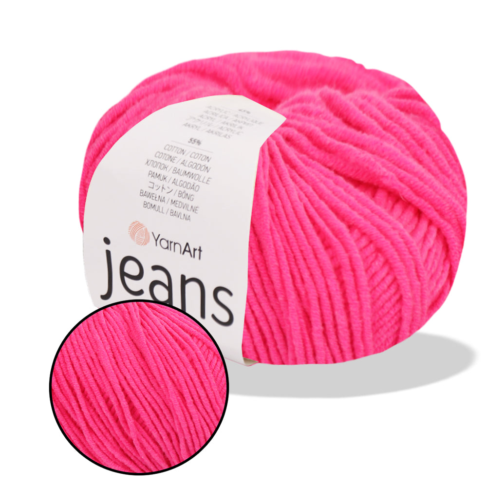 YarnArt Jeans, 62 colors, 1.75 oz / 174 yds