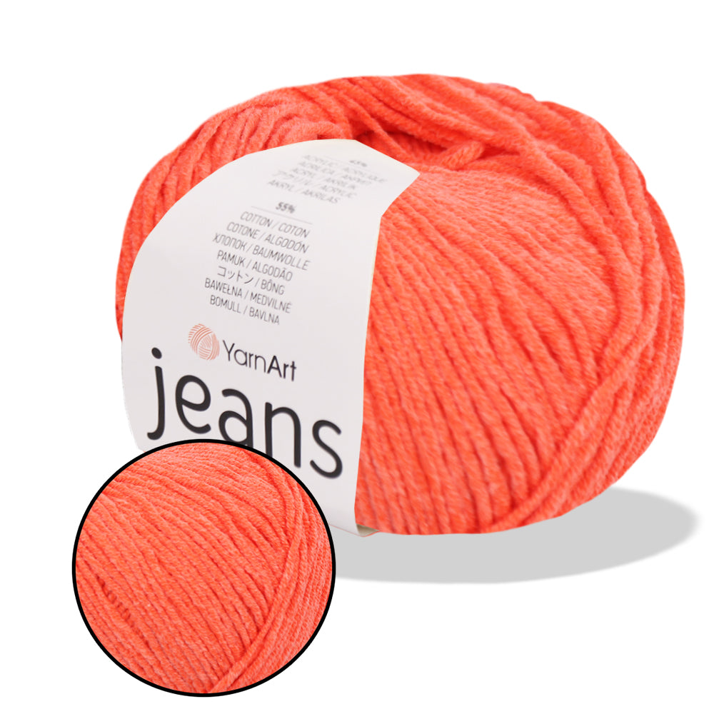 YarnArt Jeans, 62 colors, 1.75 oz / 174 yds