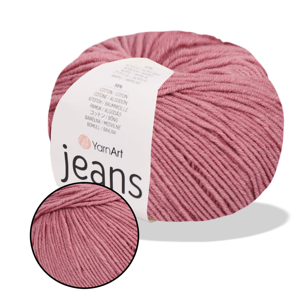YarnArt Jeans, 62 colors, 1.75 oz / 174 yds