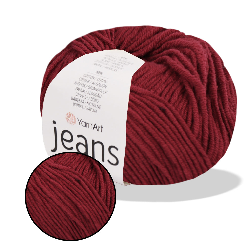 YarnArt Jeans, 62 colors, 1.75 oz / 174 yds