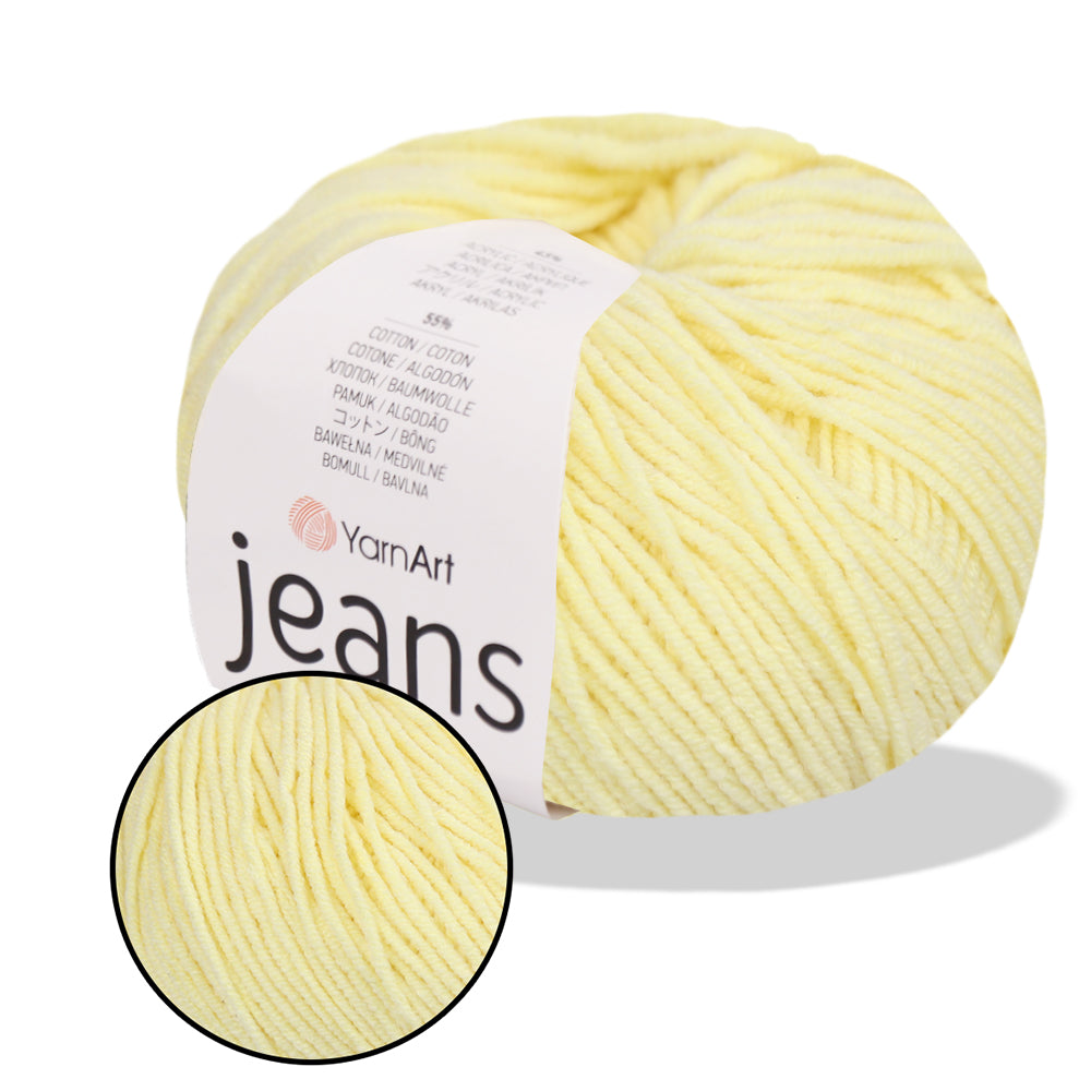 YarnArt Jeans, 62 colors, 1.75 oz / 174 yds
