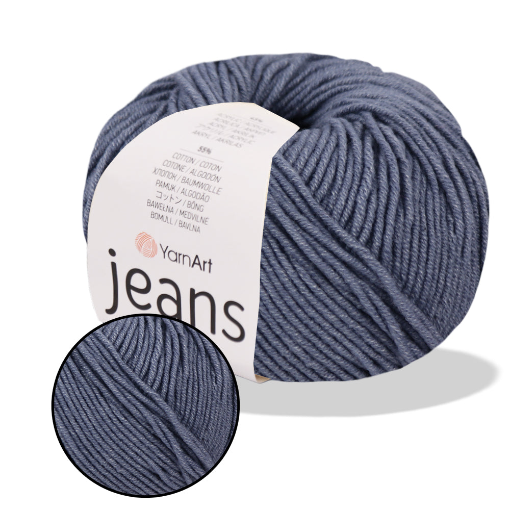 YarnArt Jeans, 62 colors, 1.75 oz / 174 yds