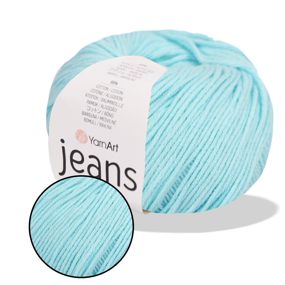 YarnArt Jeans, 62 colors, 1.75 oz / 174 yds