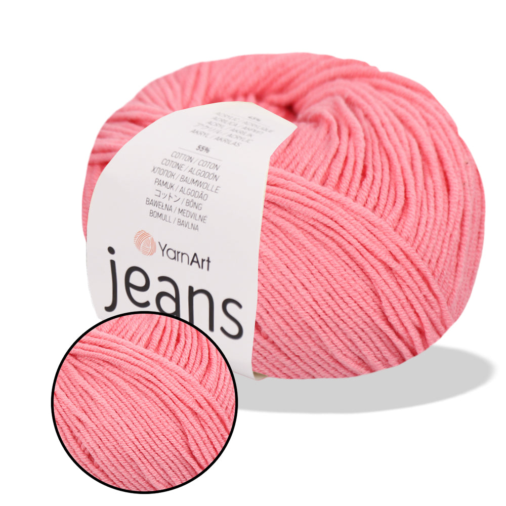 YarnArt Jeans, 62 colors, 1.75 oz / 174 yds
