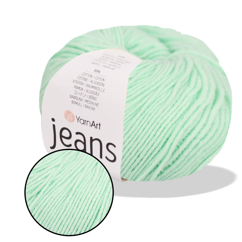 YarnArt Jeans, 62 colors, 1.75 oz / 174 yds