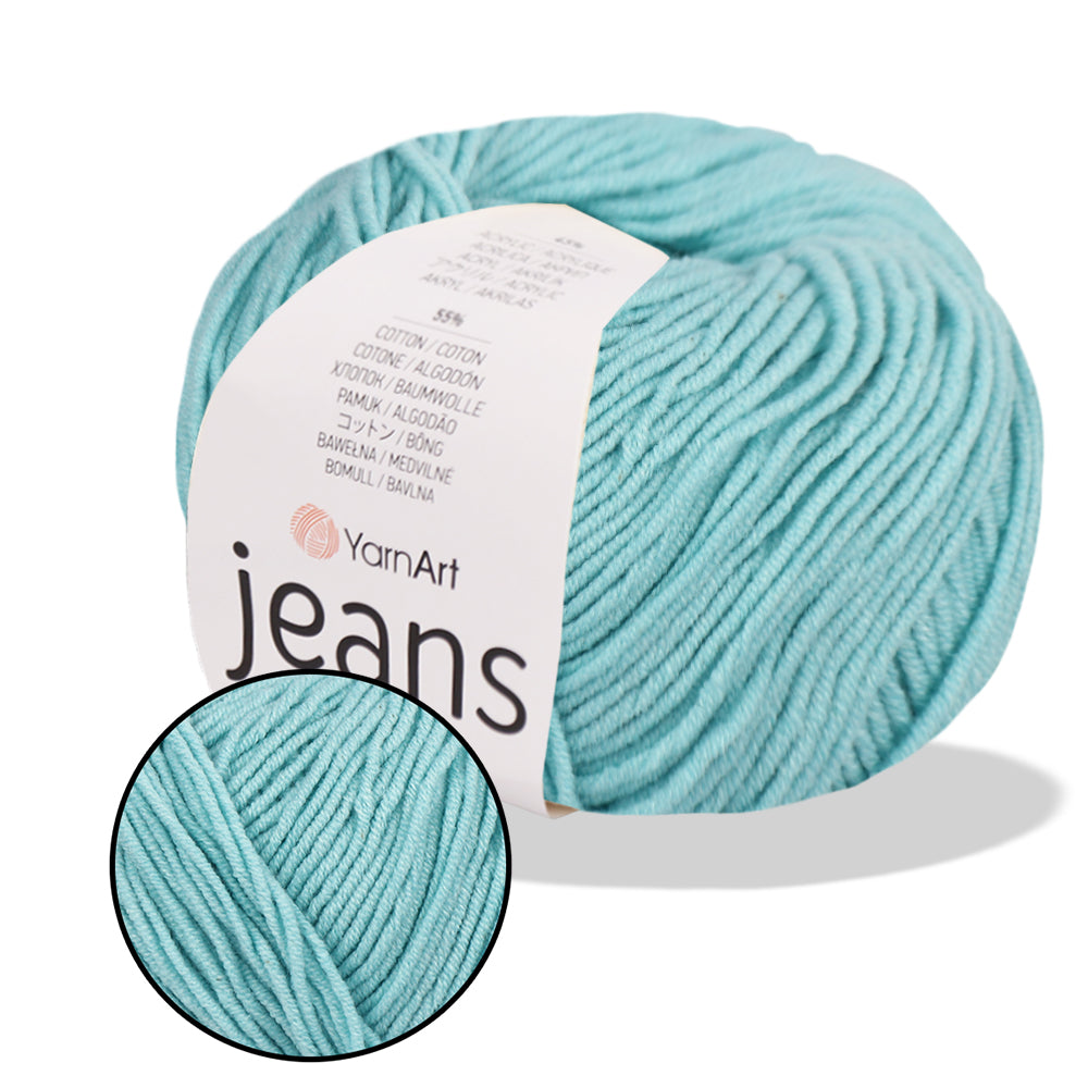 YarnArt Jeans, 62 colors, 1.75 oz / 174 yds