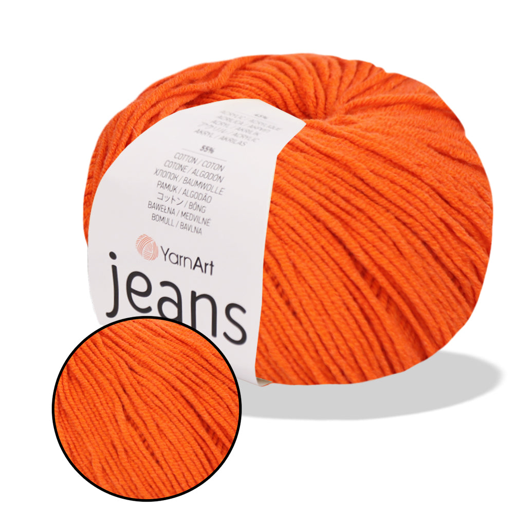 YarnArt Jeans, 62 colors, 1.75 oz / 174 yds