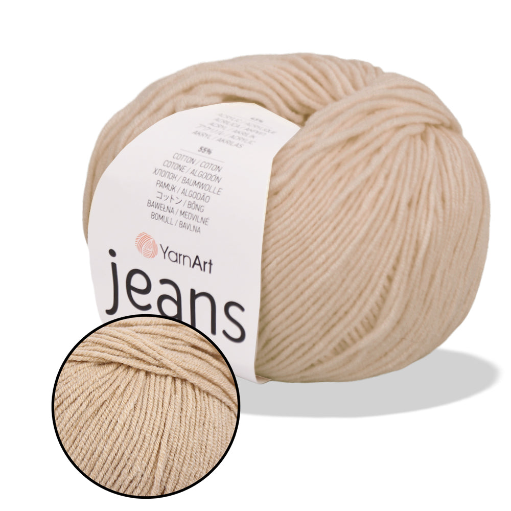 YarnArt Jeans, 62 colors, 1.75 oz / 174 yds