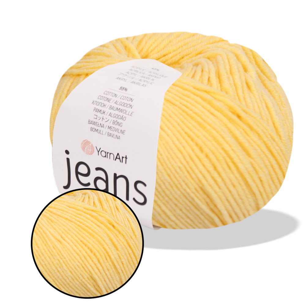 YarnArt Jeans, 62 colors, 1.75 oz / 174 yds
