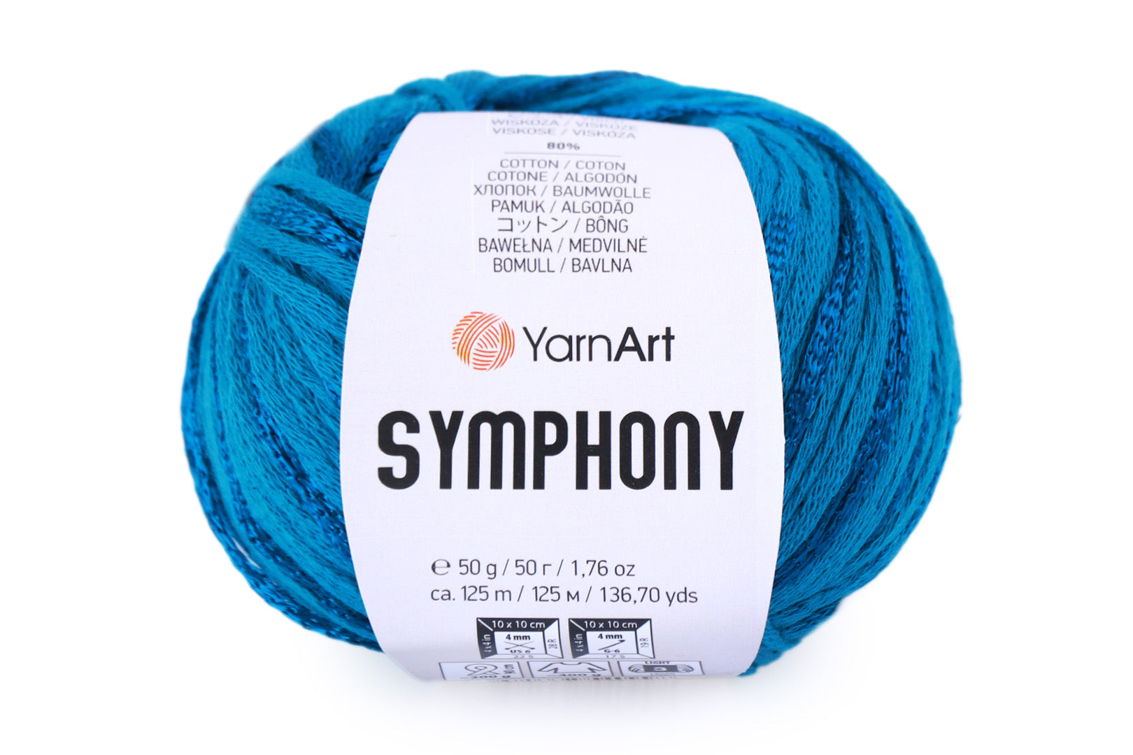YarnArt Symphony, 23 colors, 1.76 oz / 136 yards