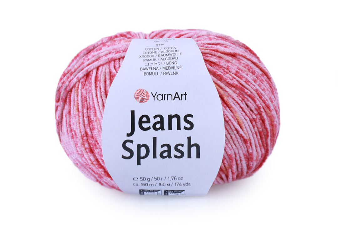 YarnArt Jeans Splash, 8 colors, 1.76 oz / 174 yds