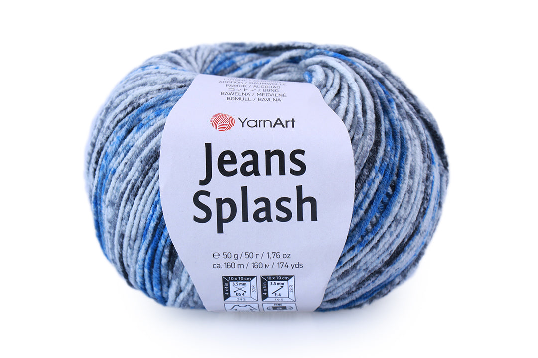 YarnArt Jeans Splash, 8 colors, 1.76 oz / 174 yds