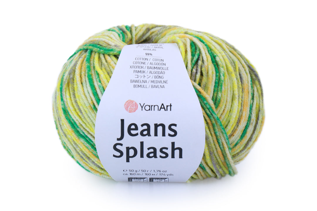 YarnArt Jeans Splash, 8 colors, 1.76 oz / 174 yds